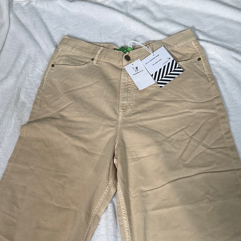 NWT Sandrine Rose Free People Wide Leg Pants in color Sunflower! Size 31
